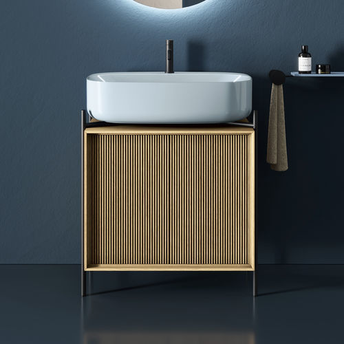 Meuble vasque à poser - LAILA - Scarabeo Ceramiche - en bois / en métal / contemporain