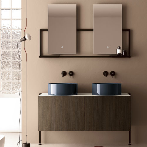 Meuble vasque double - PICTURE: 3055 - Scarabeo Ceramiche - suspendu / en bois / en métal