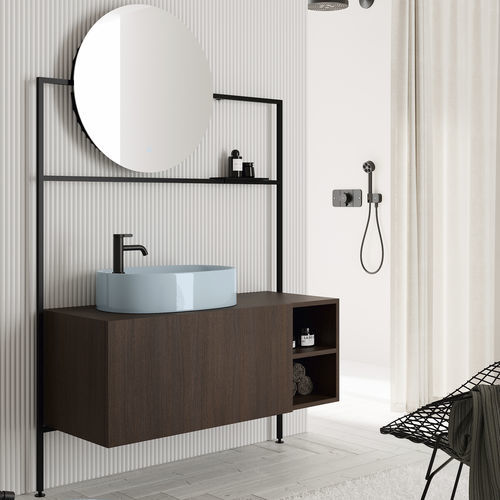 Meuble vasque suspendu - PICTURE: 3056 - Scarabeo Ceramiche - en bois / en métal / contemporain