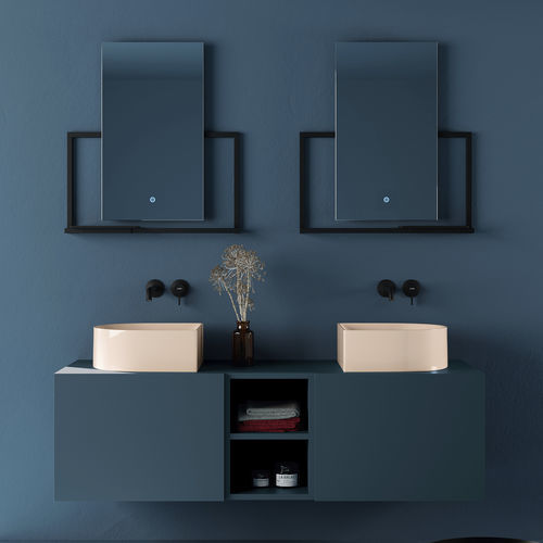 Meuble vasque double - PICTURE: 3058 - Scarabeo Ceramiche - suspendu / en bois / en métal