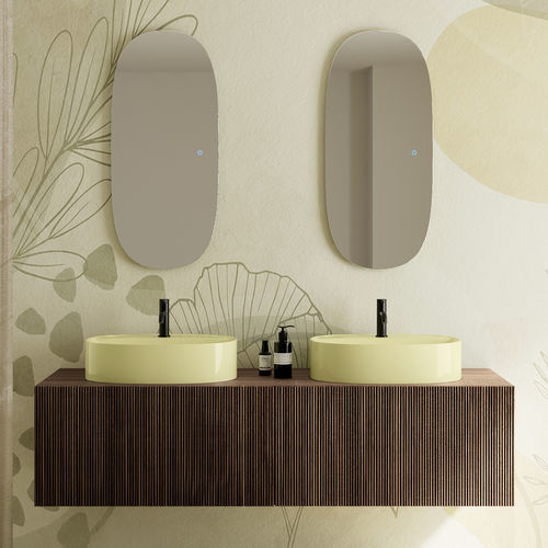 Meuble vasque double - PICTURE: 3059 - Scarabeo Ceramiche - suspendu / en bois / en métal