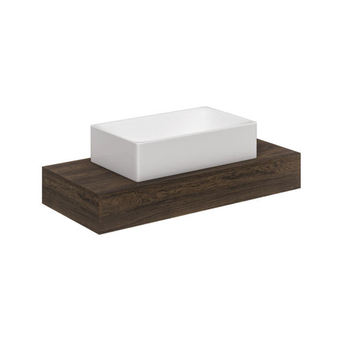 Vasque à poser - SKINNY - Scarabeo Ceramiche - en céramique / avec plan intégré / finition mat