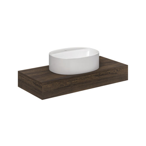 Vasque à poser - SKINNY - Scarabeo Ceramiche - en céramique / avec plan intégré / ovale