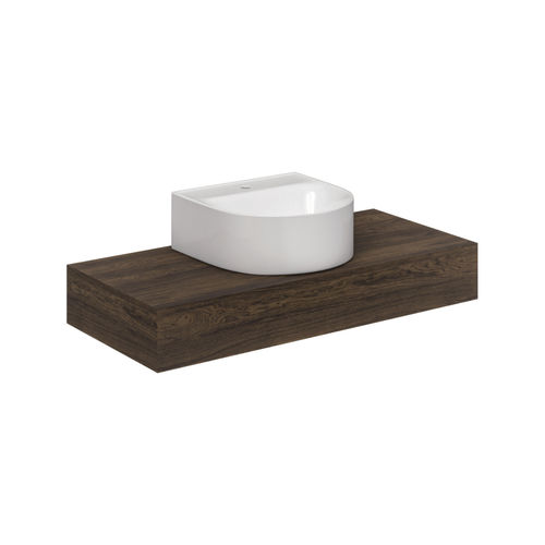 Vasque à poser - SKINNY - Scarabeo Ceramiche - en céramique / avec plan intégré / finition mat