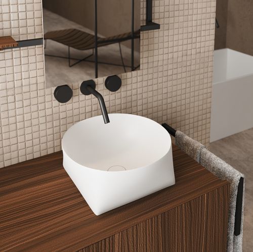 Vasque à poser - YUGO&reg; - Scarabeo Ceramiche - en céramique / finition mat / brillante