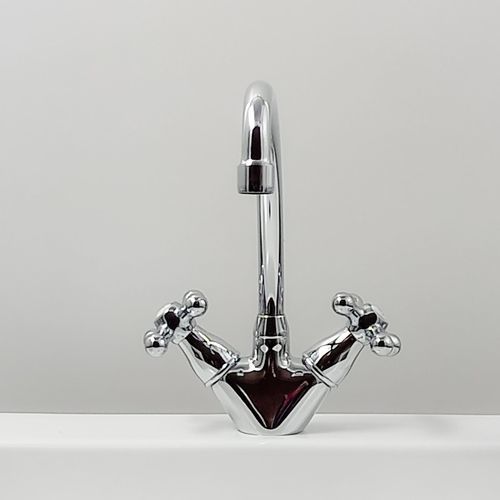 Mélangeur à poser - &Eacute;POCA - SUPERGRIF - en métal chromé / de cuisine / 1 trou
