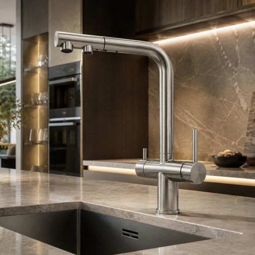 Mitigeur à poser - 403689INOX - SUPERGRIF - en inox / de cuisine / trois voies