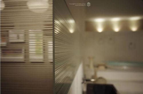 Panneau en verre flotté - OmniDecor - à motif / translucide / coloré