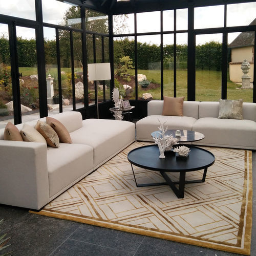 Tapis de style - London-640 - ANGELO RUGS - à motif géométrique / en laine de Nouvelle Zélande / en viscose