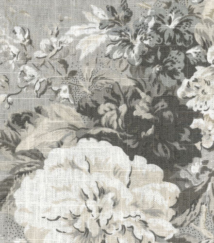 Tissu d'ameublement - BALLAD BOUQUET PLATINUM - WAVERLY Div. of Schumacher & Co. - à fleurs / en lin