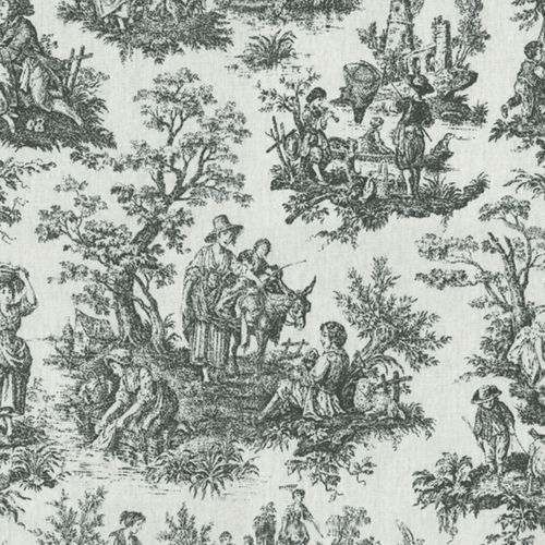 Tissu d'ameublement - RUSTIC TOILE BLACK - WAVERLY Div. of Schumacher & Co. - à motif / en coton / décoratif