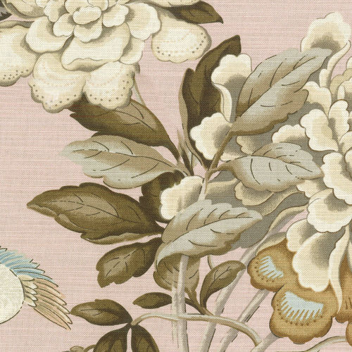 Tissu d'ameublement - MUDAN BLUSH - WAVERLY Div. of Schumacher & Co. - à motif animalier / à motif floral / en coton