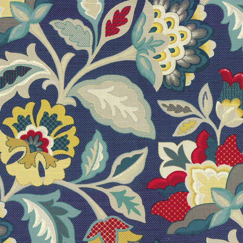 Tissu d'ameublement - KATIA ADRIATIC - WAVERLY Div. of Schumacher & Co. - à fleurs / en coton