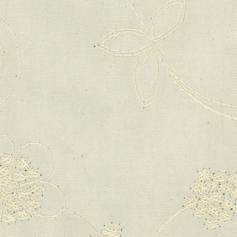 Tissu d'ameublement - CANDELWICKING CLASSIC NATURAL - WAVERLY Div. of Schumacher & Co. - à motif floral / en coton