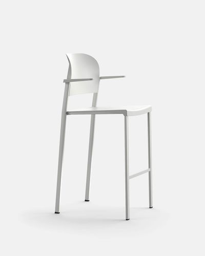Chaise de bar contemporaine - BIO S BR - IBEBI - d'intérieur / en polypropylène / avec piètement en acier