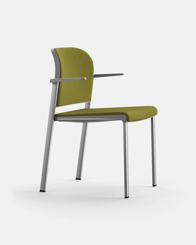 Chaise contemporaine - BIO TAP BR - IBEBI - en tissu / en polypropylène / avec piètement en acier