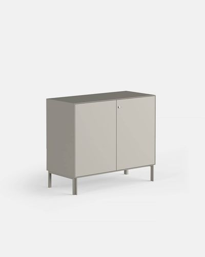 Armoire de bureau basse - CODEX B - IBEBI - en métal / avec porte battante / contemporaine
