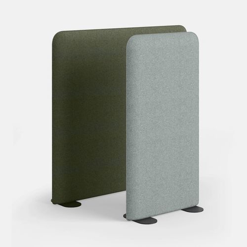 Panneau acoustique autoportant - IBEBI - en tissu / rectangulaire / vert
