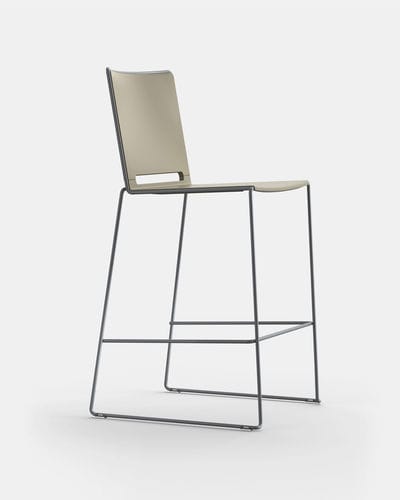 Chaise de bar contemporaine - MULTI S - IBEBI - d'intérieur / en polypropylène / avec piètement en acier
