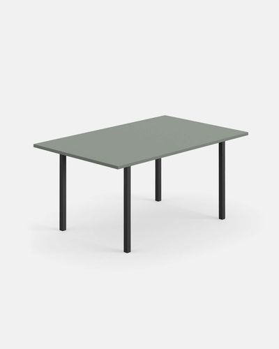 Table contemporaine - TIMO R - IBEBI - en MDF / en mélaminé / avec piètement en acier