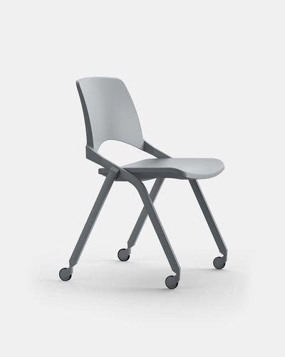 Chaise de conférence contemporaine - OPLÀ R - IBEBI - d'intérieur / en polypropylène / avec piètement en acier peint