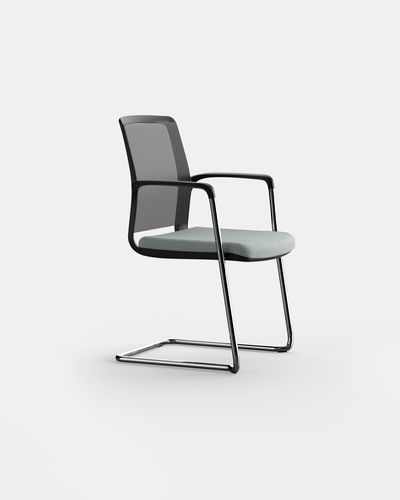 Chaise visiteur contemporaine - TOSCA M PT SL BR - IBEBI - d'intérieur / en tissu / en polypropylène