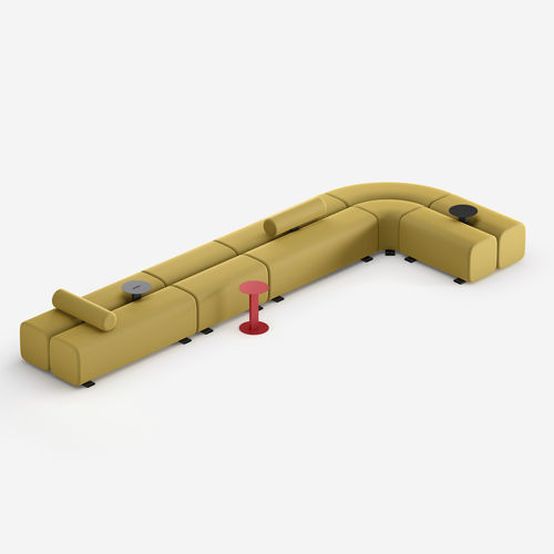 Banquette modulable - DOTLINE - IBEBI - contemporaine / en tissu / avec piètement en acier