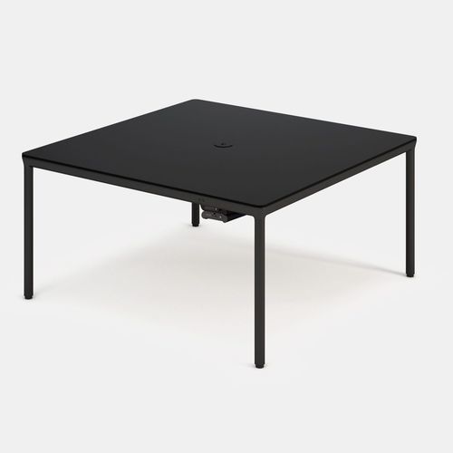 Table de conférence contemporaine - ORFEO Q - IBEBI - en aluminium peint / en HPL / avec piètement en métal