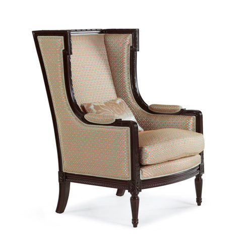 Fauteuil de style - DOROTEA - ZANABONI - en tissu / en cuir / en bois