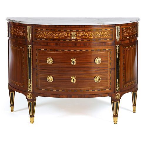 Commode de style - A/303-CH - ZANABONI - en acajou / en bois de rose / en marbre