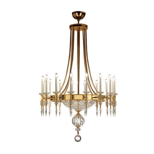 Lustre de style - L036 - ZANABONI - en cristal / en nickel / en or
