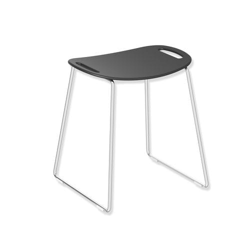 Tabouret de douche classique - 950.51.30090 - HEWI Heinrich Wilke - en plastique / avec piètement en acier inoxydable / noir