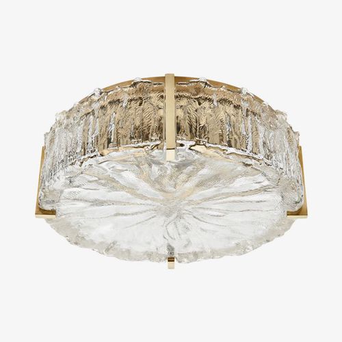Plafonnier contemporain - MNLT05 - Waterworks - rond / en verre / en laiton