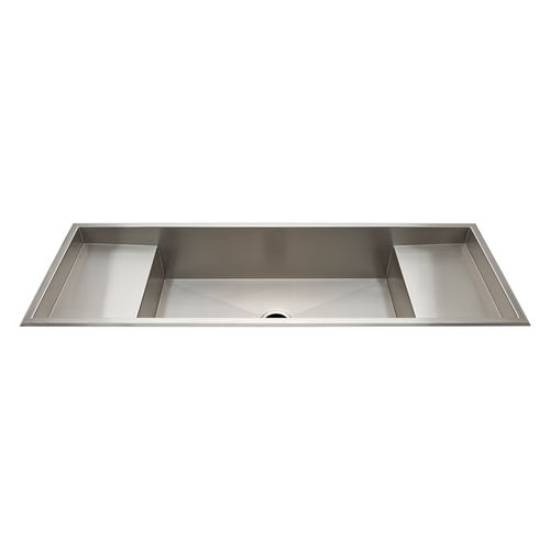 Évier 1 bac - KRSK62 - Waterworks - avec égouttoir / en inox / encastrable