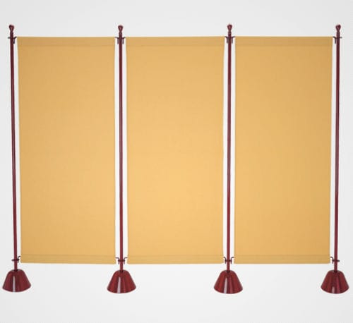 Paravent classique - SERVENTO  - Zanotta - en tissu / en acier / en polypropylène