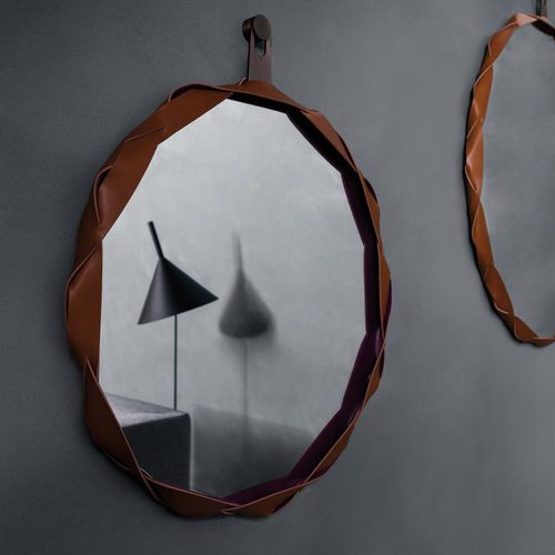 Miroir mural - RAPERONZOLO - Zanotta - contemporain / rond / en métal