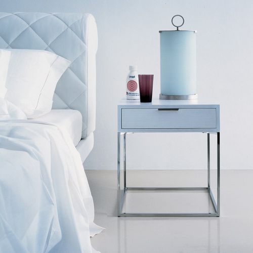Table de chevet contemporaine - OSCAR - Zanotta - en MDF / en contreplaqué / en aluminium