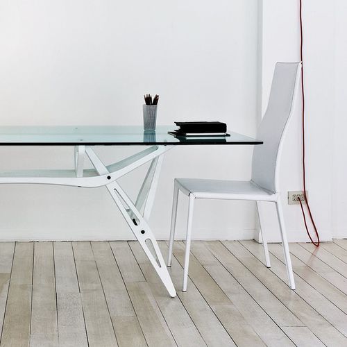 Chaise contemporaine - LEALTA - Zanotta - d'intérieur / en tissu / en cuir