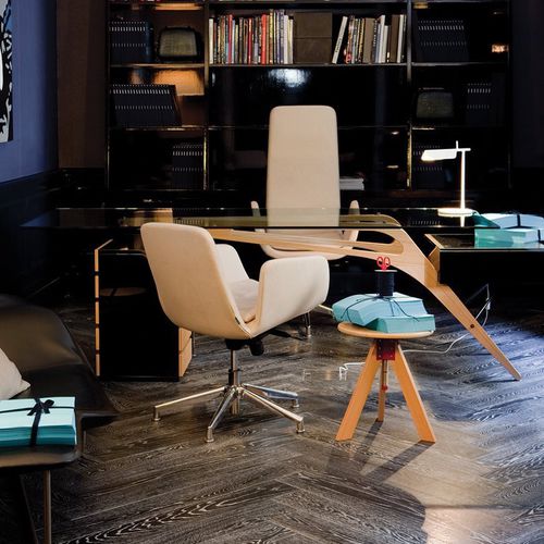 Chaise de bureau contemporaine - LORD - Zanotta - d'intérieur / en tissu / en cuir