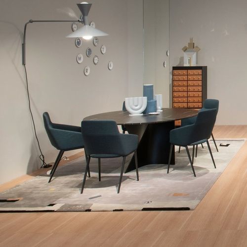 Chaise contemporaine - TUSA - Zanotta - d'intérieur / en tissu / en cuir