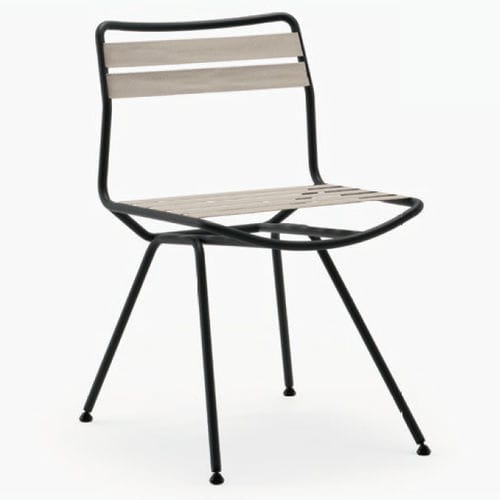 Chaise d'extérieur - DAN 2073 - Zanotta - contemporaine / en polyester / avec piètement en acier peint