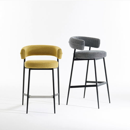 Chaise de bar contemporaine - NENA  - Zanotta - d'intérieur / en tissu / en cuir
