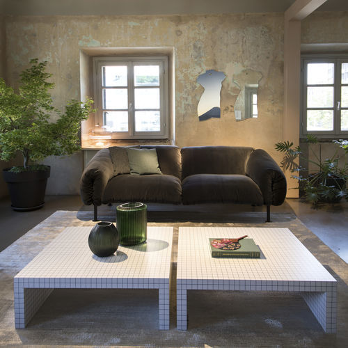Table basse contemporaine - QUADERNA 656 - Zanotta - en stratifié / avec piètement en stratifié / carrée