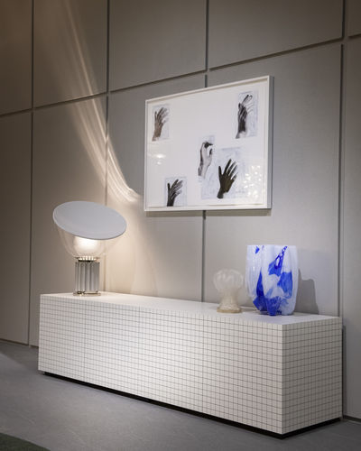 Buffet contemporain - QUADERNA 756 - Zanotta - en bois / en verre / stratifié
