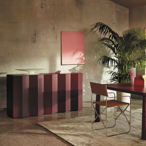 Buffet contemporain - Z24  - Zanotta - en MDF laqué / en verre trempé / avec éclairage intégré