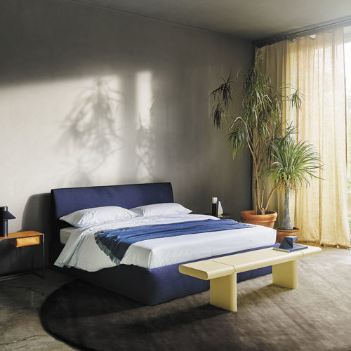 Lit double - TALAMO BOX - Zanotta - contemporain / tapissé / avec tête de lit