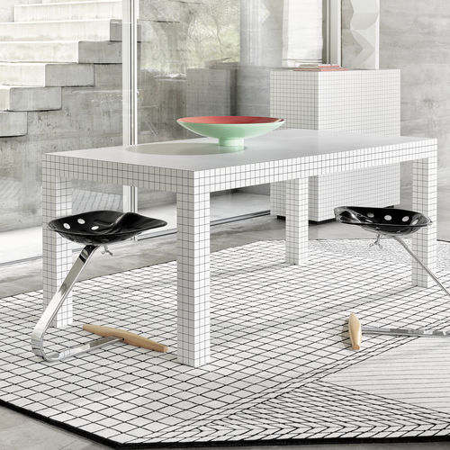 Table contemporaine - QUADERNA 2600 - Zanotta - en stratifié / en plastique / avec piètement en plastique