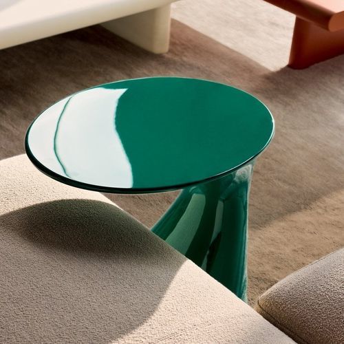 Table d'appoint contemporaine - TOD - Zanotta - en polypropylène / avec piètement en polypropylène / ovale