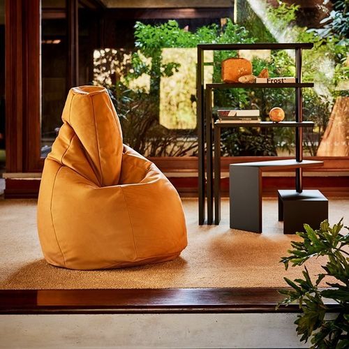 Fauteuil poire design original - SACCO - Zanotta - en cuir / en tissu / en polystyrène