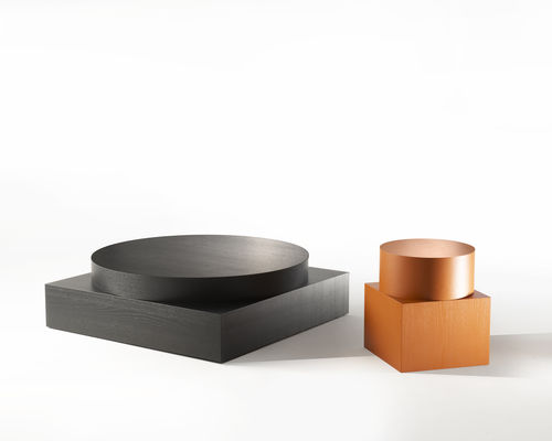 Table basse contemporaine - ZYMMO - Zanotta - en MDF / avec piètement en MDF / carrée
